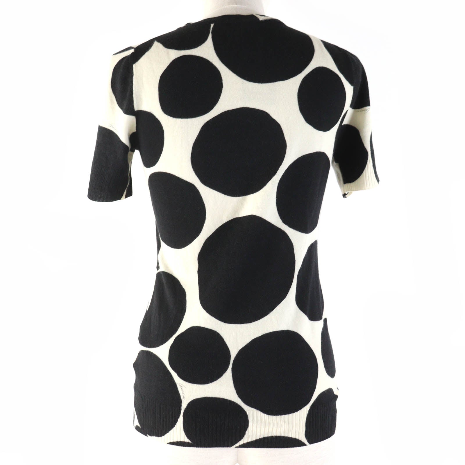 Gucci Cashmere Dot Pattern Short Sleeve Knit