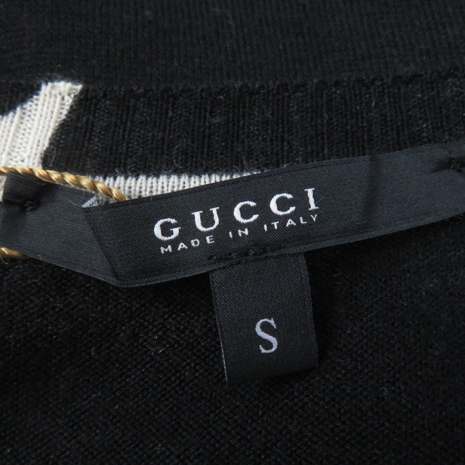 Gucci Cashmere Dot Pattern Short Sleeve Knit