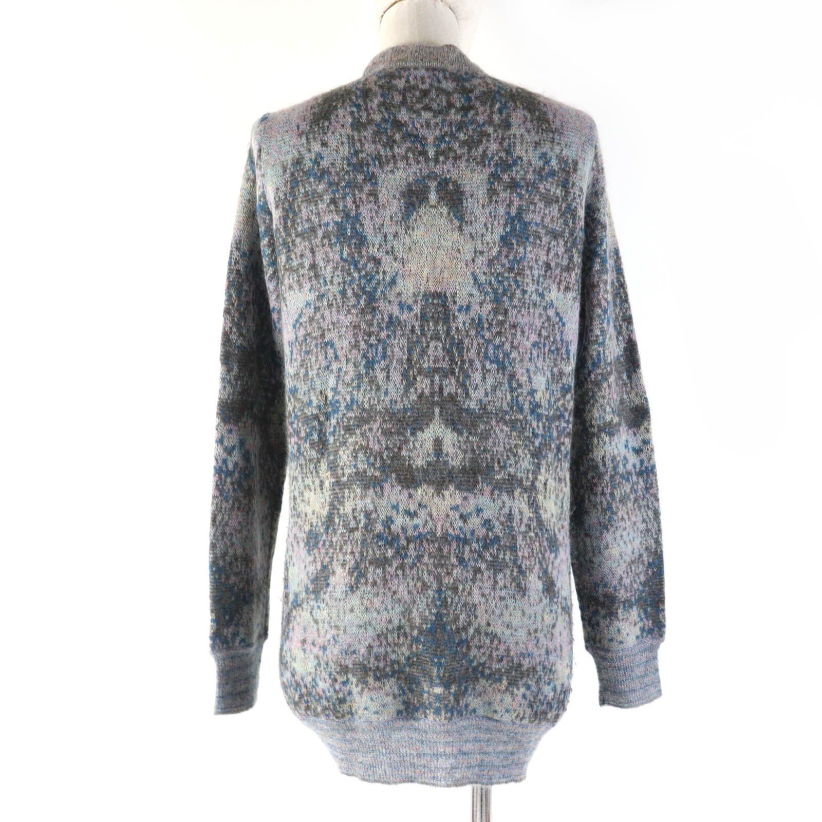 Chanel Mohair Nylon Wool Cardigan Gray 34