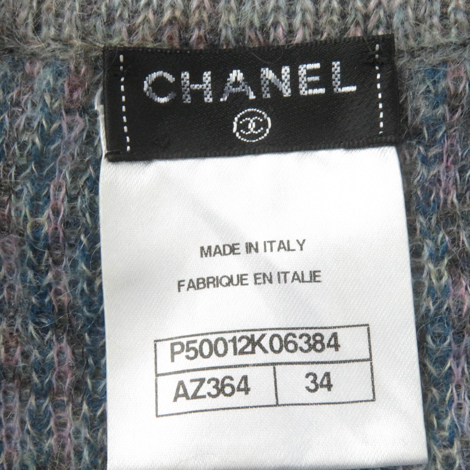 Chanel Mohair Nylon Wool Cardigan Gray 34