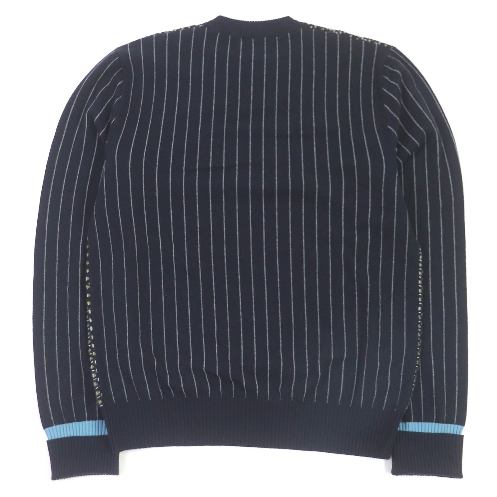 HERMES Wool Striped Knit Sweater L Men