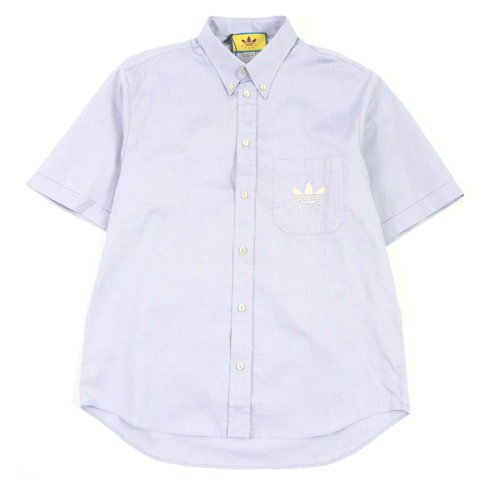 Gucci Embroidered Trefoil Logo Chambray Shirt