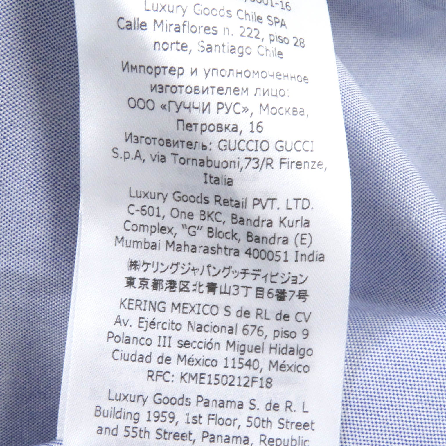 Gucci Embroidered Trefoil Logo Chambray Shirt