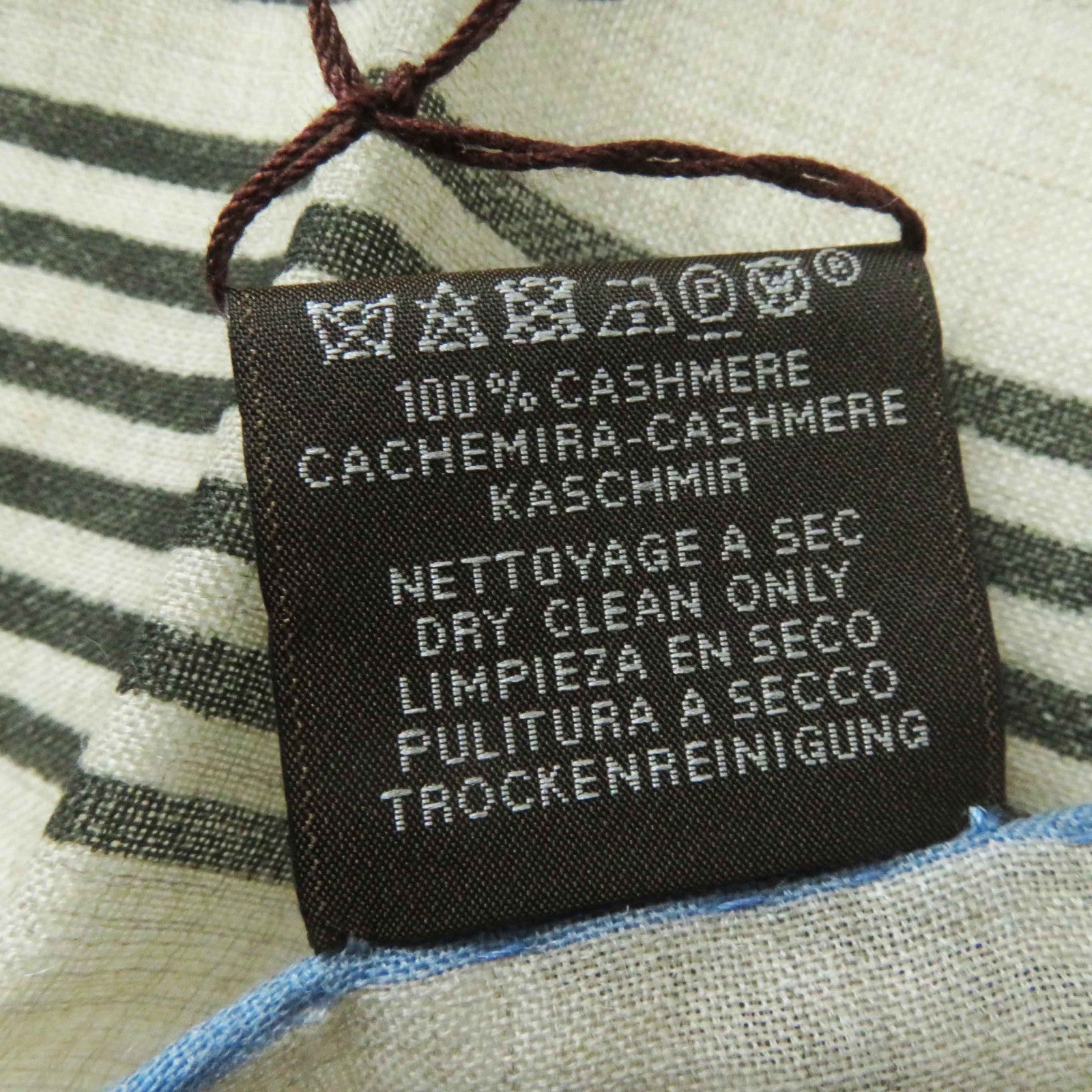 Hermes Les Rubans Cashmere Shawl Beige