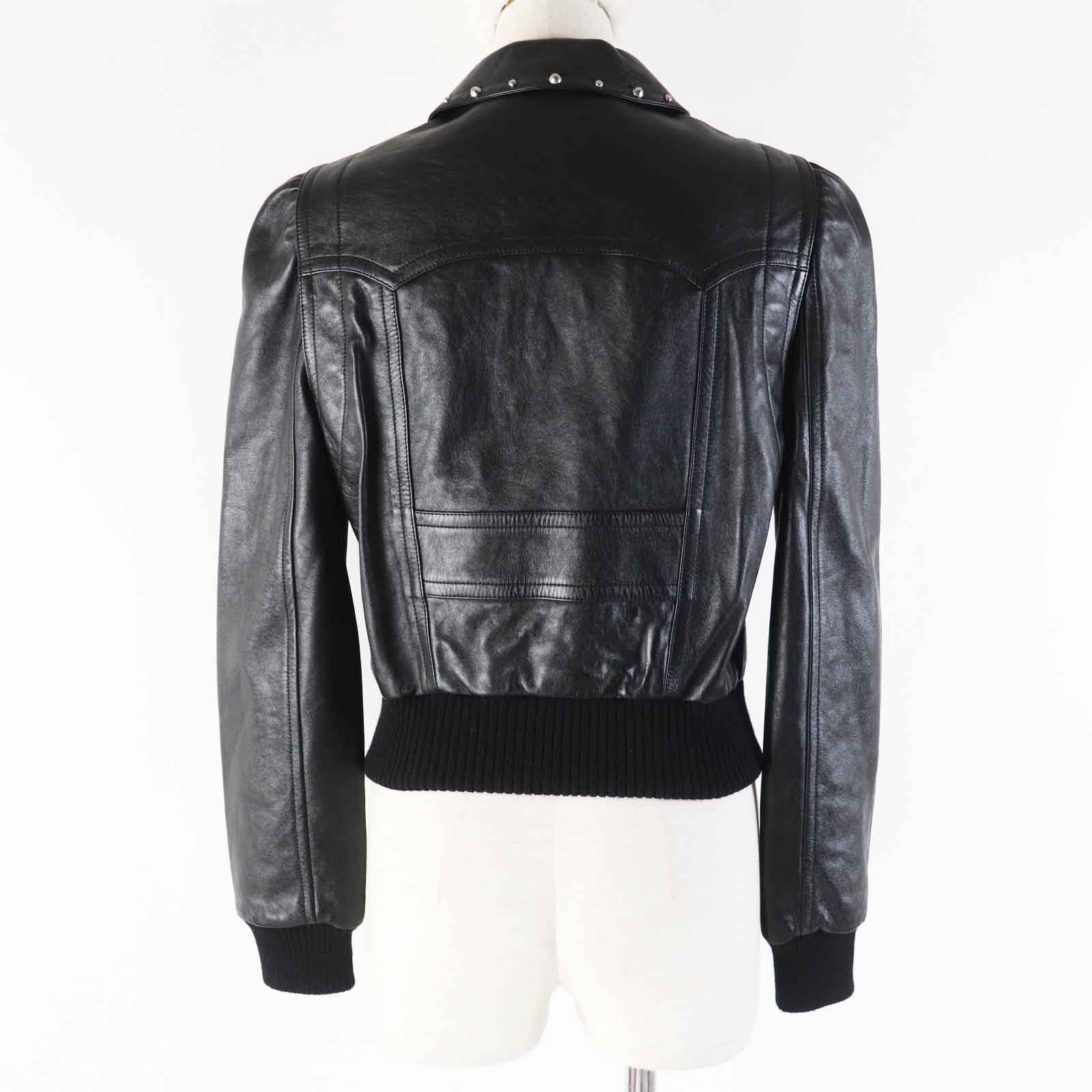 Louis Vuitton Leather Silk Monogram Bomber Jacket