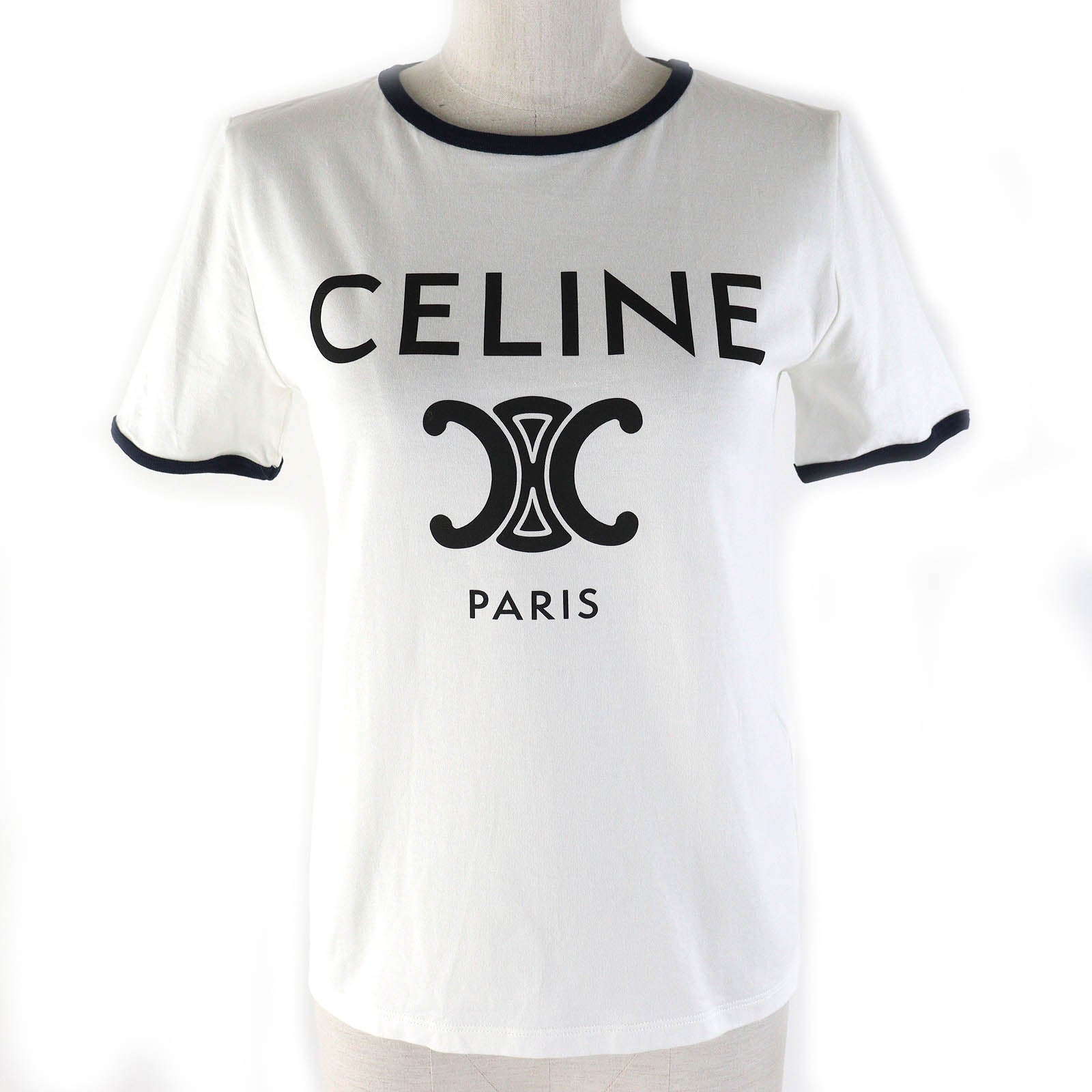 Celine Triomphe Logo Cotton T-shirt XS