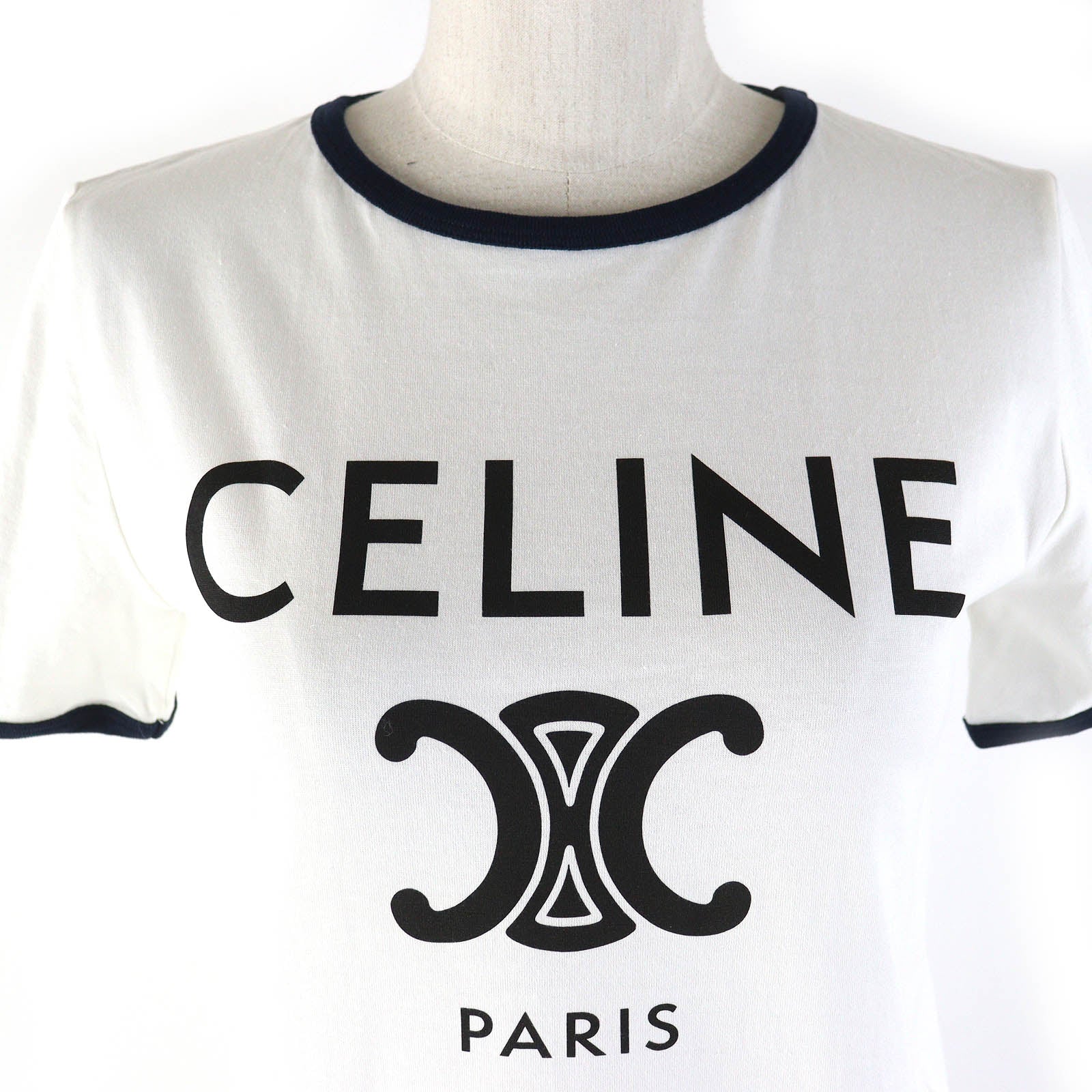 Celine Triomphe Logo Cotton T-shirt XS