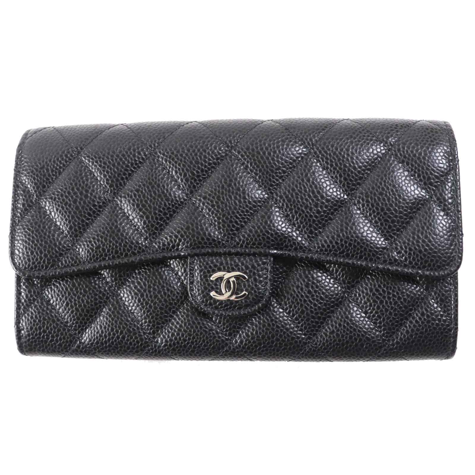 Chanel Matrasse Classic Long Flap Wallet Black