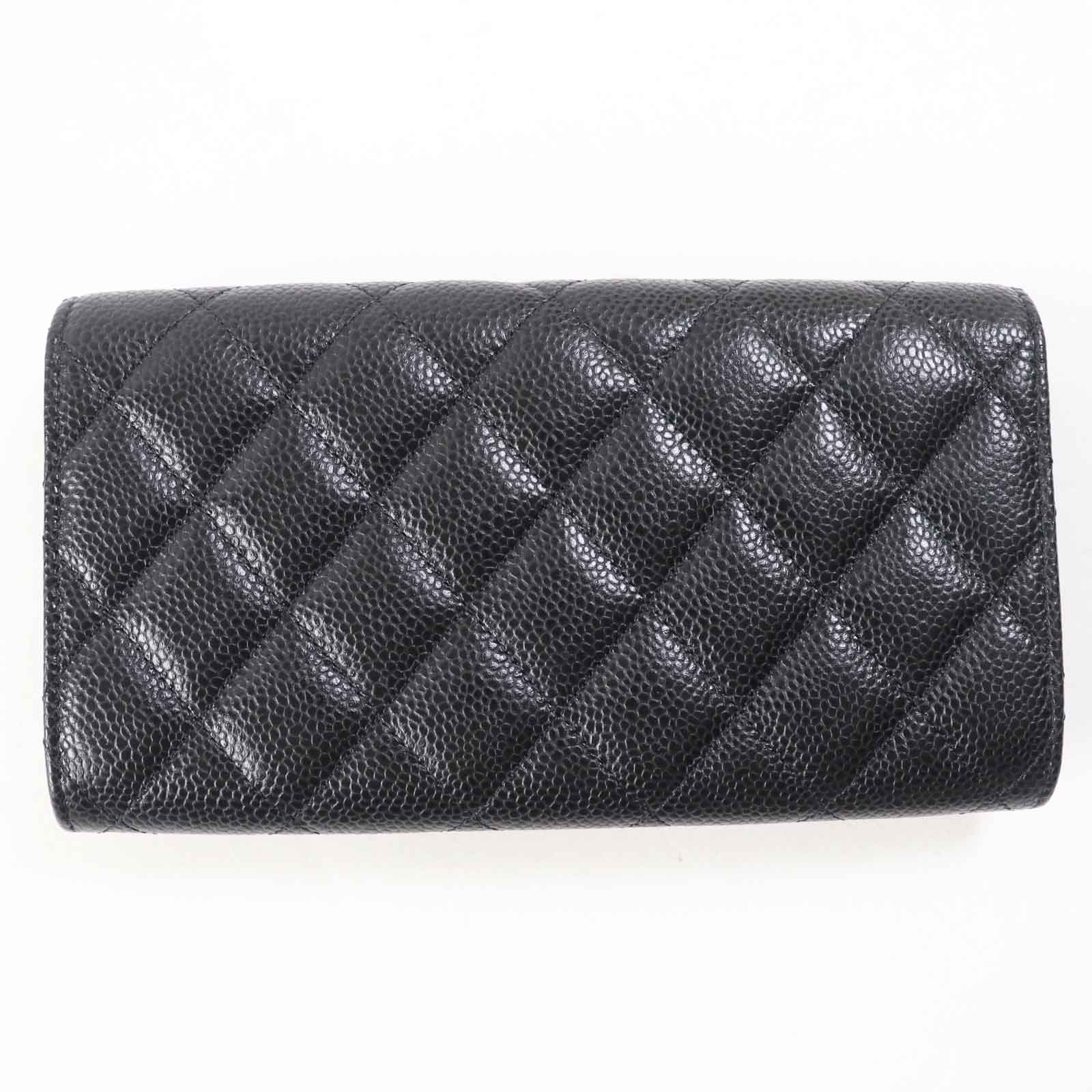 Chanel Matrasse Classic Long Flap Wallet Black