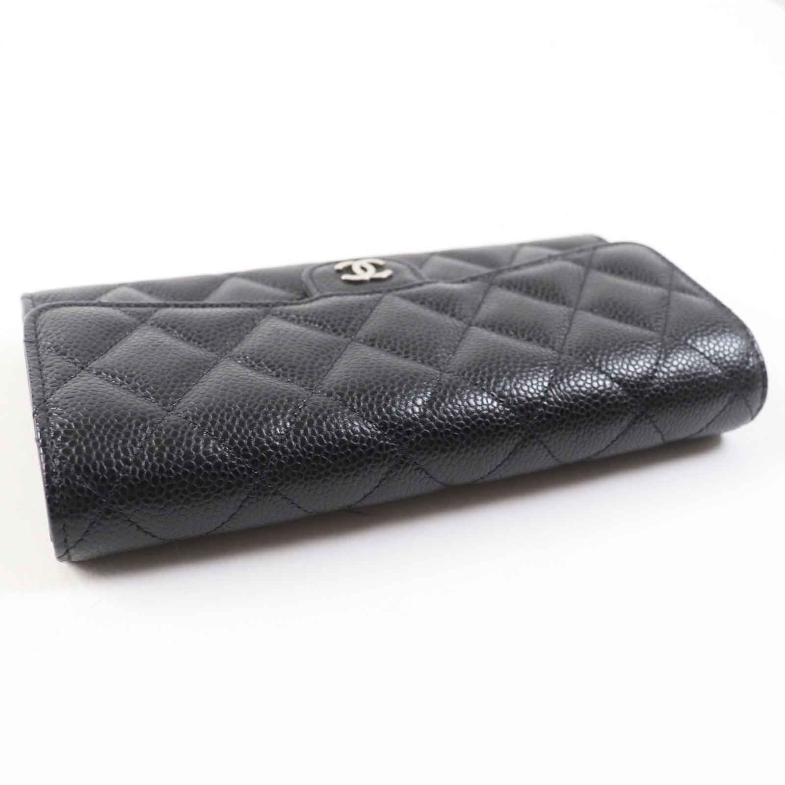 Chanel Matrasse Classic Long Flap Wallet Black