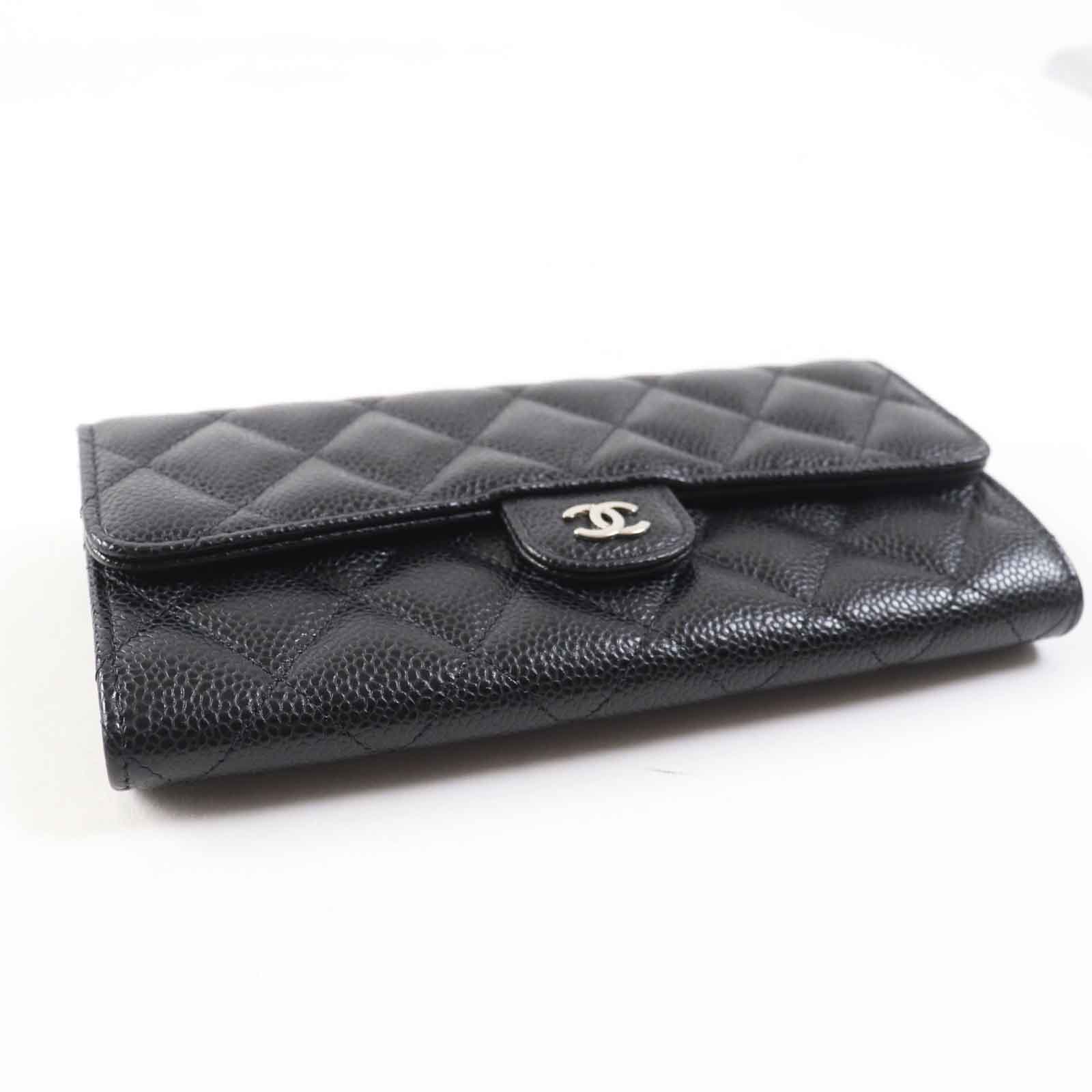 Chanel Matrasse Classic Long Flap Wallet Black