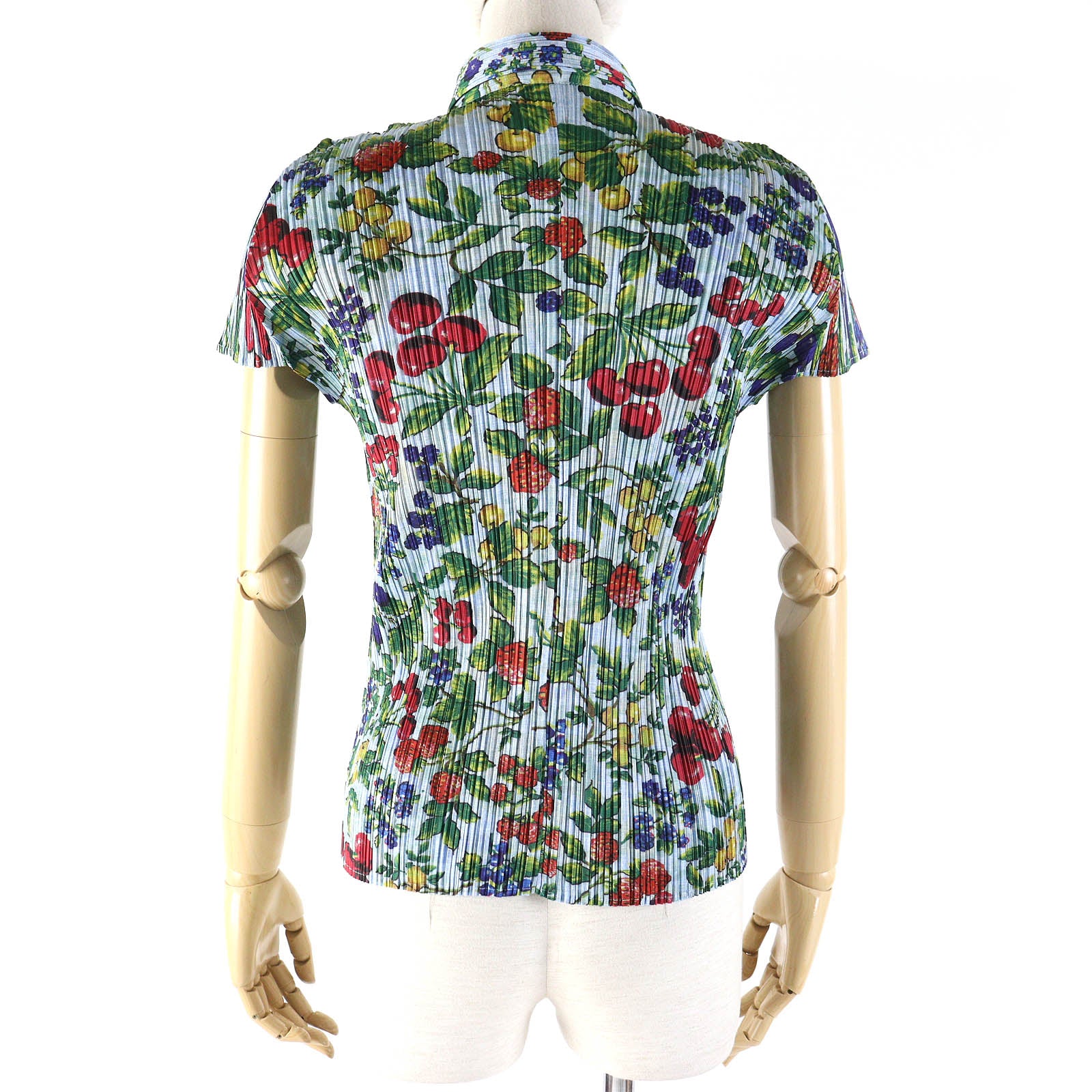 Issey Miyake Fruit Pattern French Sleeve Shirt