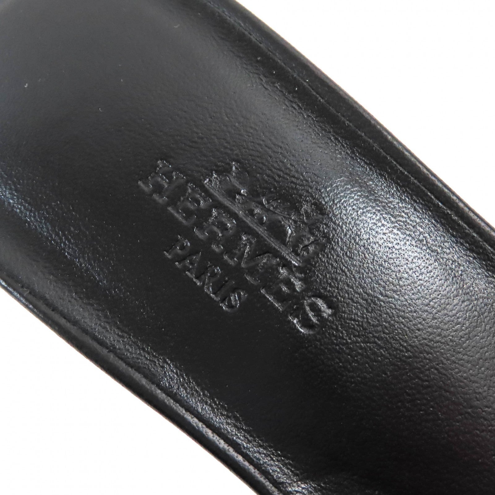 Hermes Medor Stud Leather Mules Black