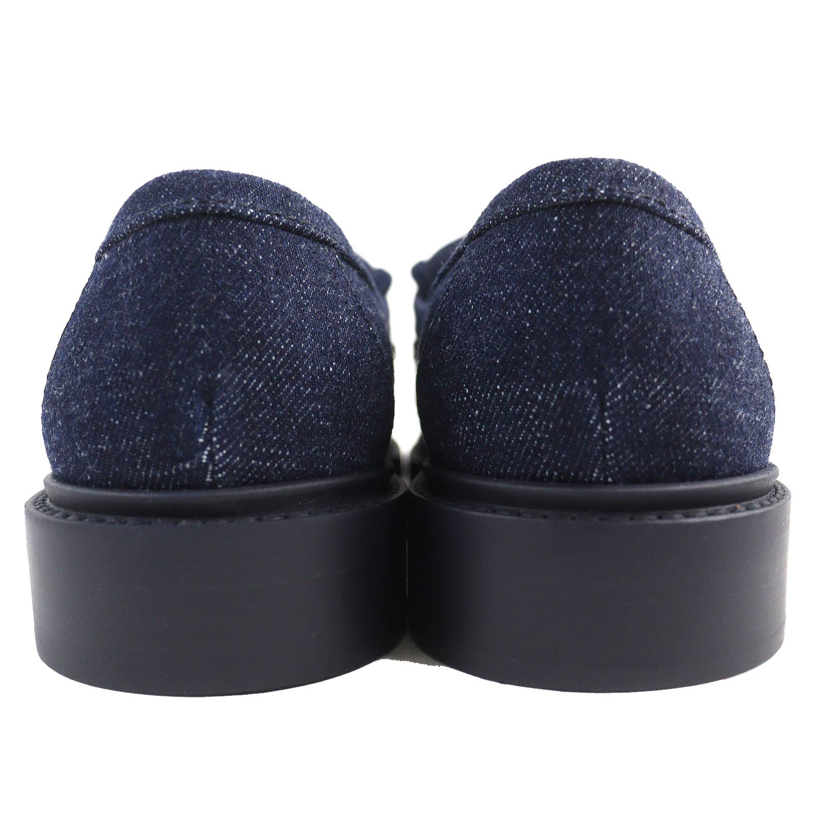 Chanel Denim Loafers COCO Mark Turnlock