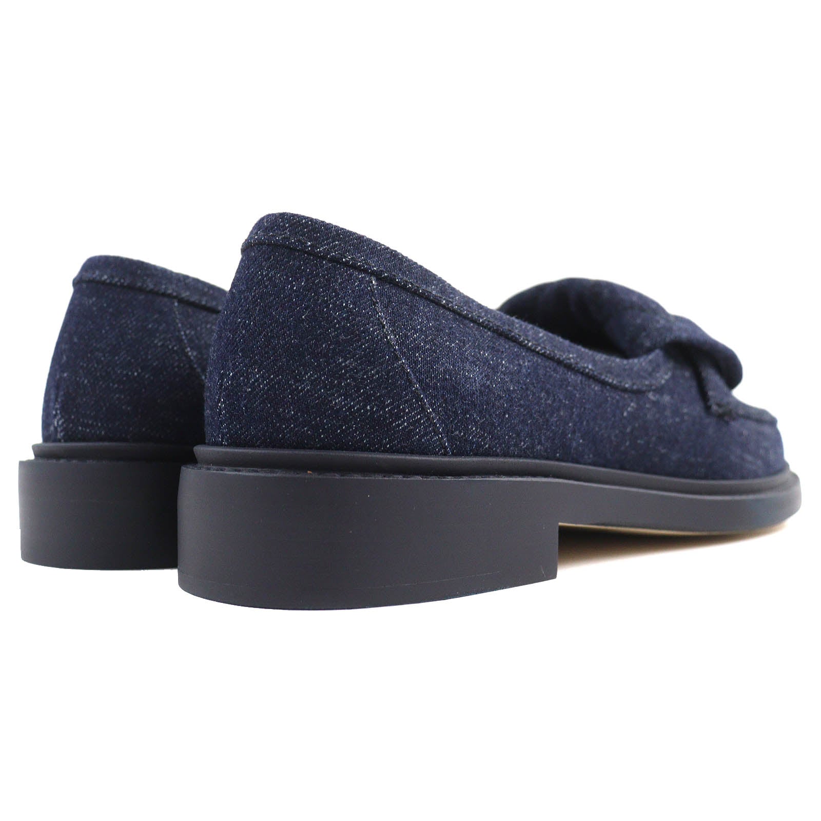 Chanel Denim Loafers COCO Mark Turnlock