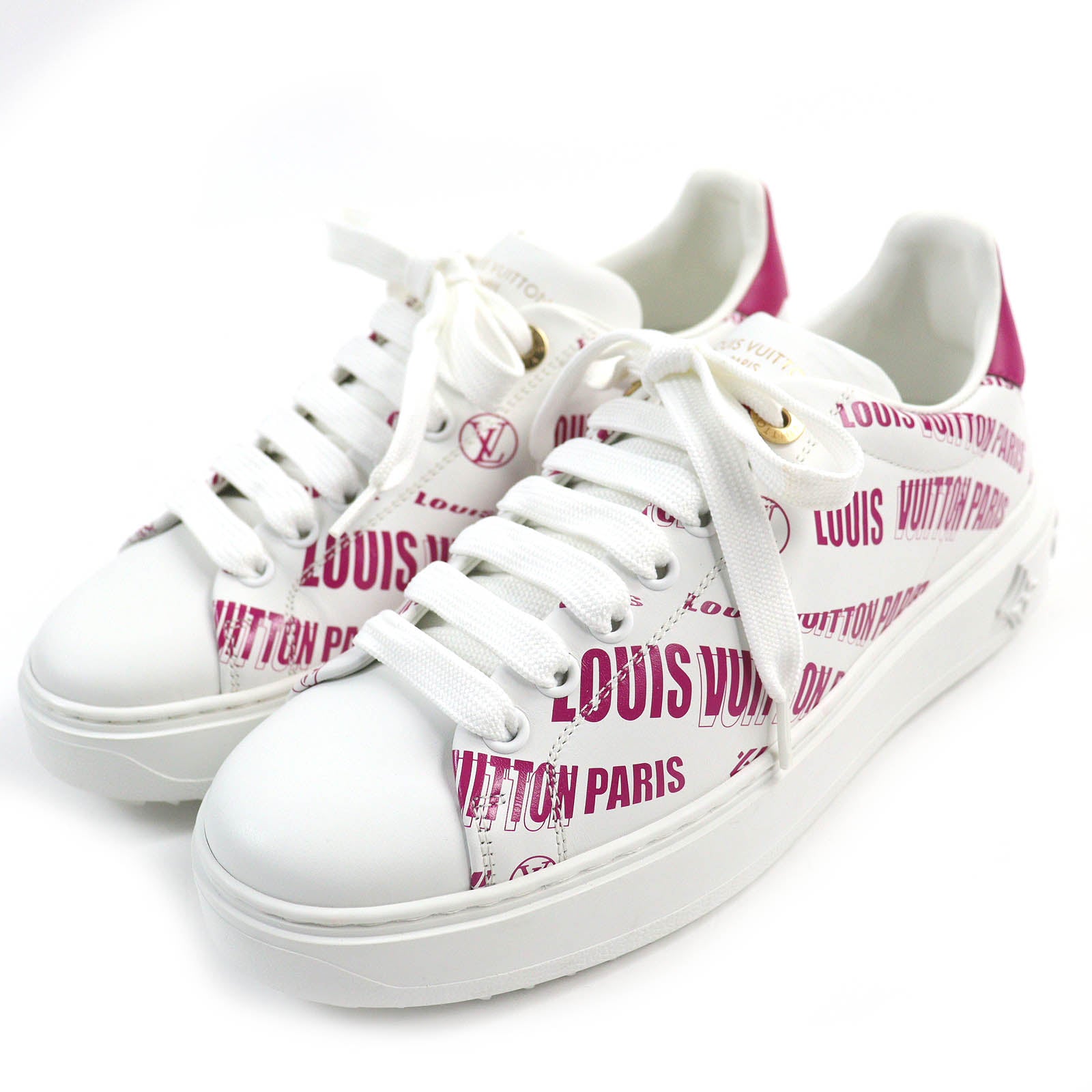 Louis Vuitton Graphic Logo Leather Sneakers