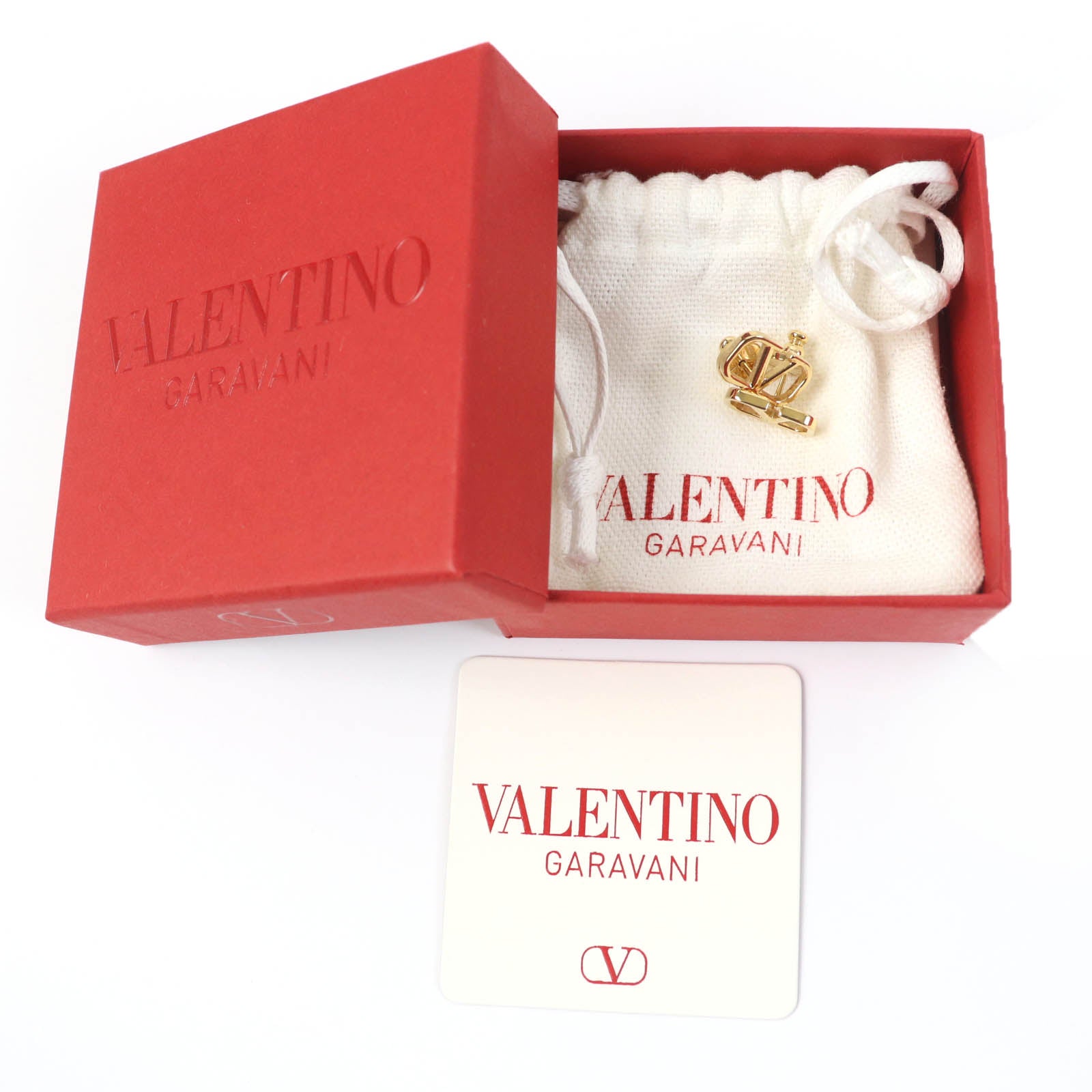 Valentino V Logo Signature Pierce Earrings