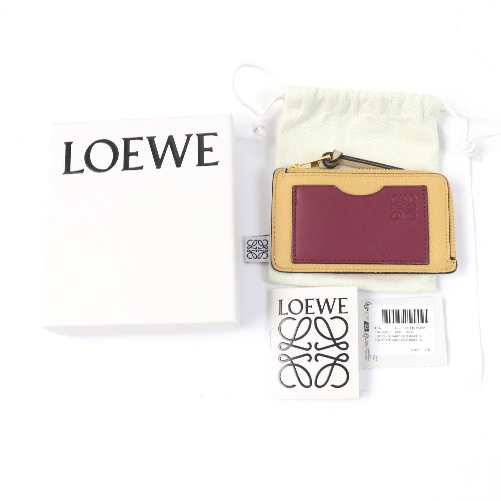 LOEWE Coin Card Holder Anagram Leather