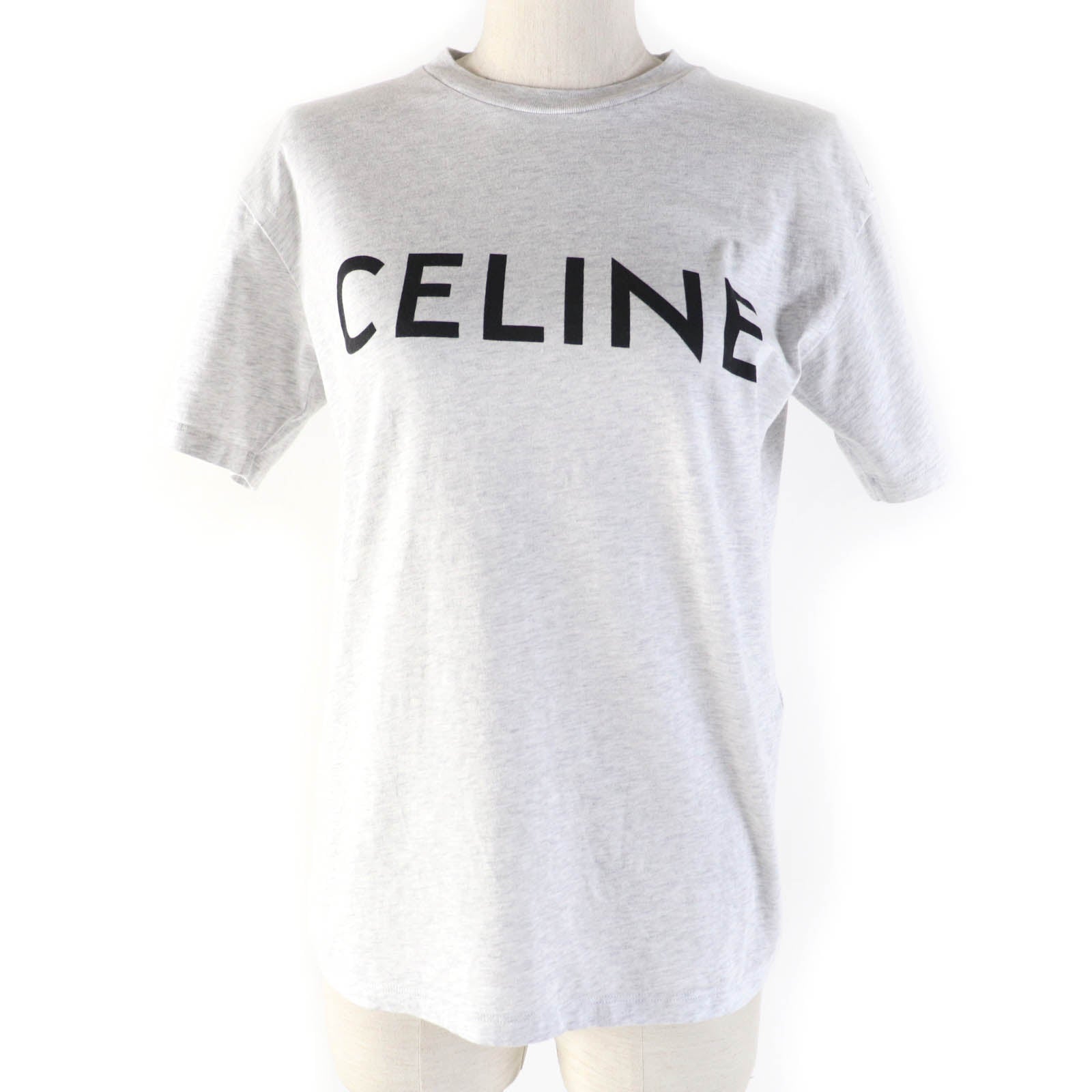 Celine Cotton Logo Print Loose Fit T-shirt XS