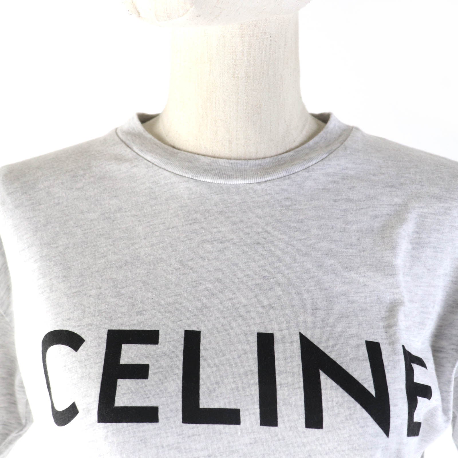 Celine Cotton Logo Print Loose Fit T-shirt XS