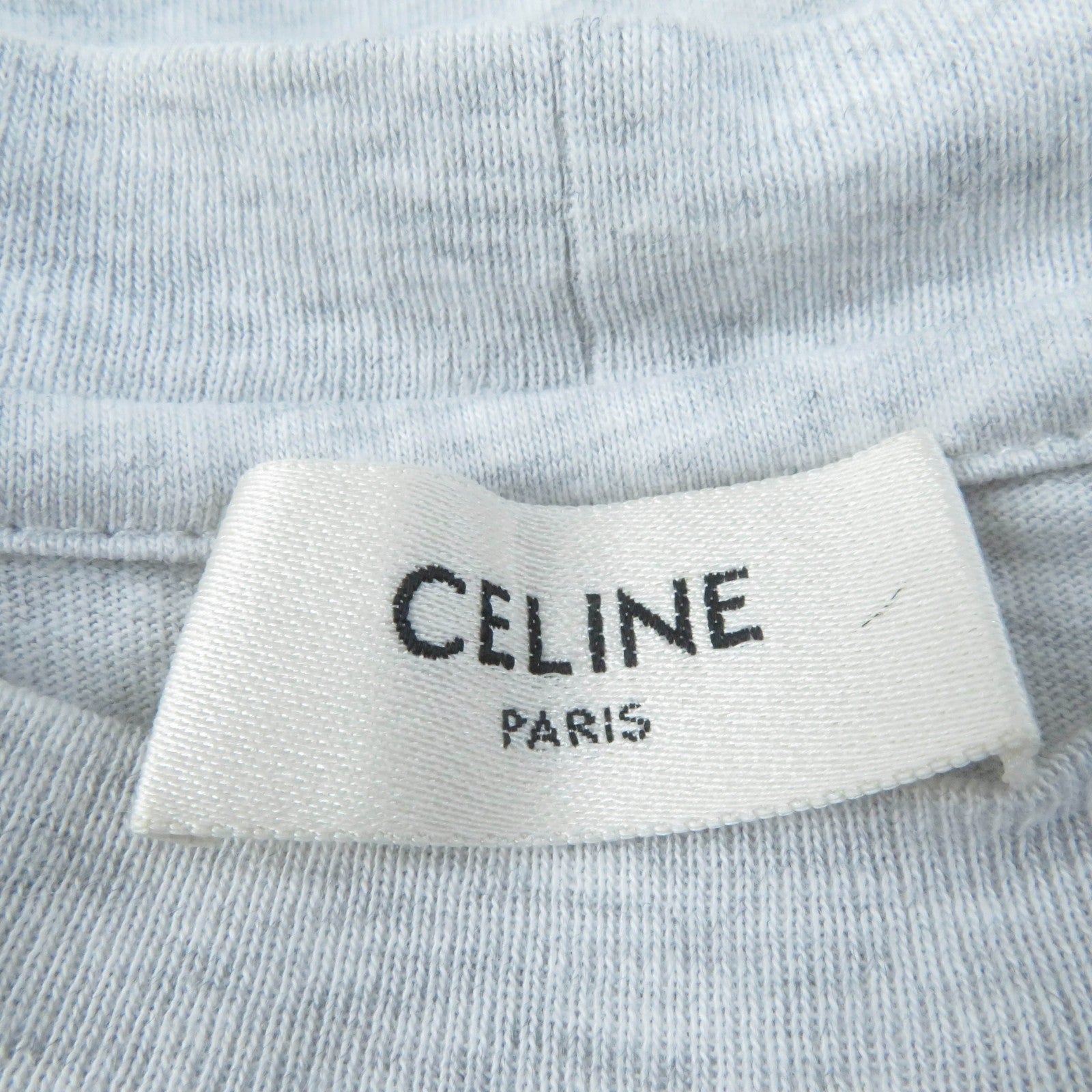 Celine Cotton Logo Print Loose Fit T-shirt XS