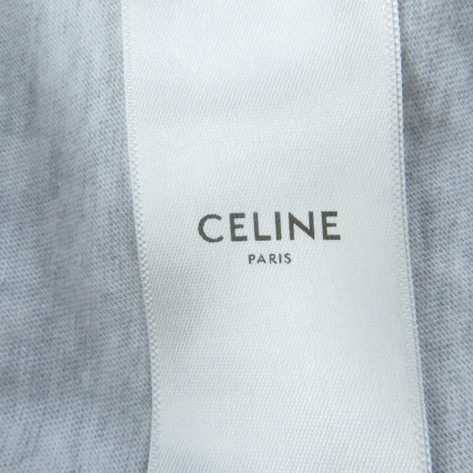 Celine Cotton Logo Print Loose Fit T-shirt XS