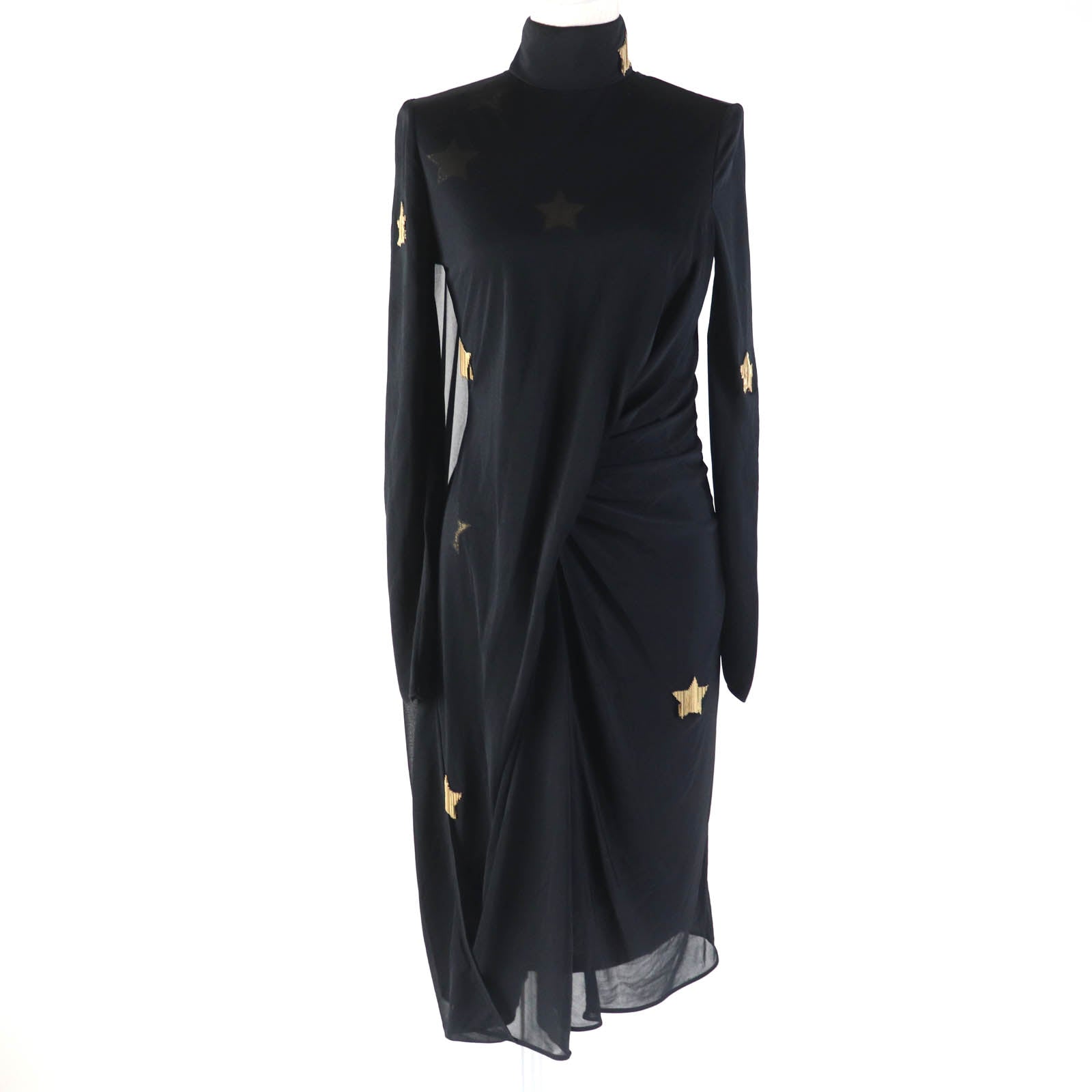 Burberry Star Motif Long Sleeve Dress Black 36