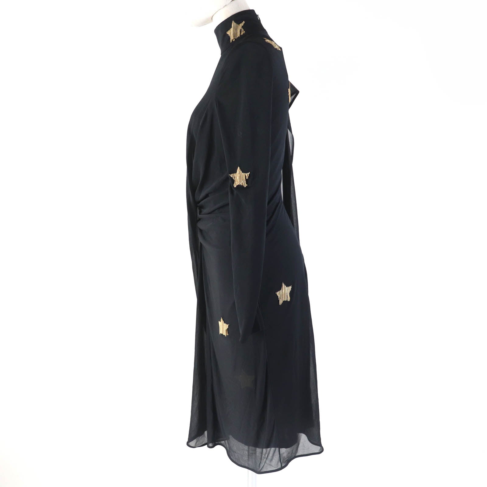 Burberry Star Motif Long Sleeve Dress Black 36