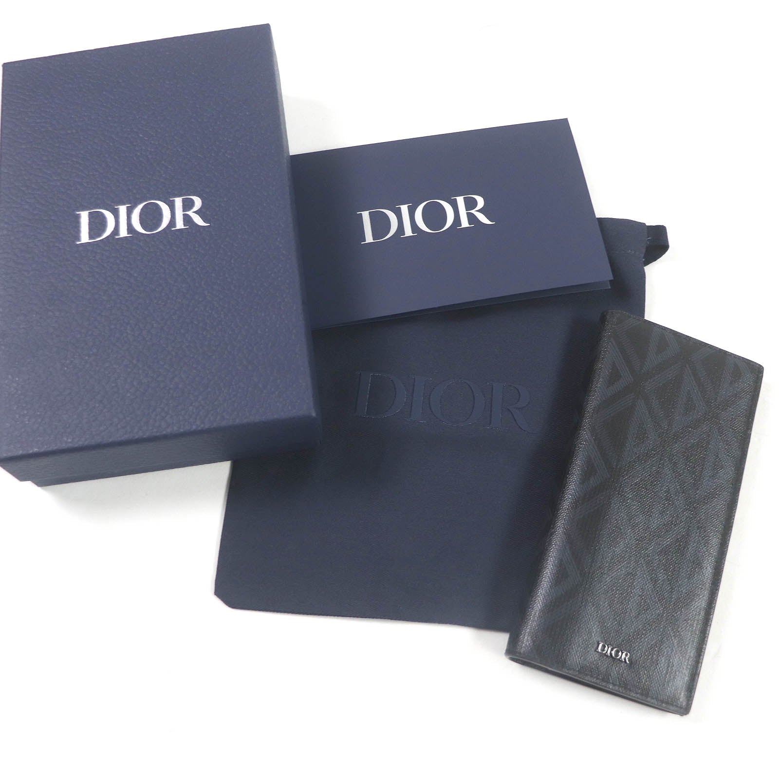 Dior CD Diamond Bi-fold Wallet Leather