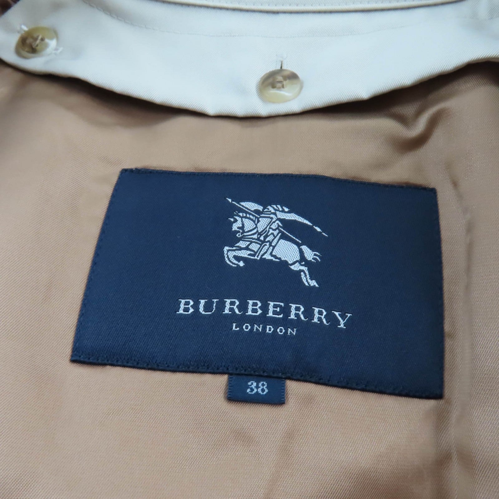 Burberry Cotton Trench Coat Beige 38 Women