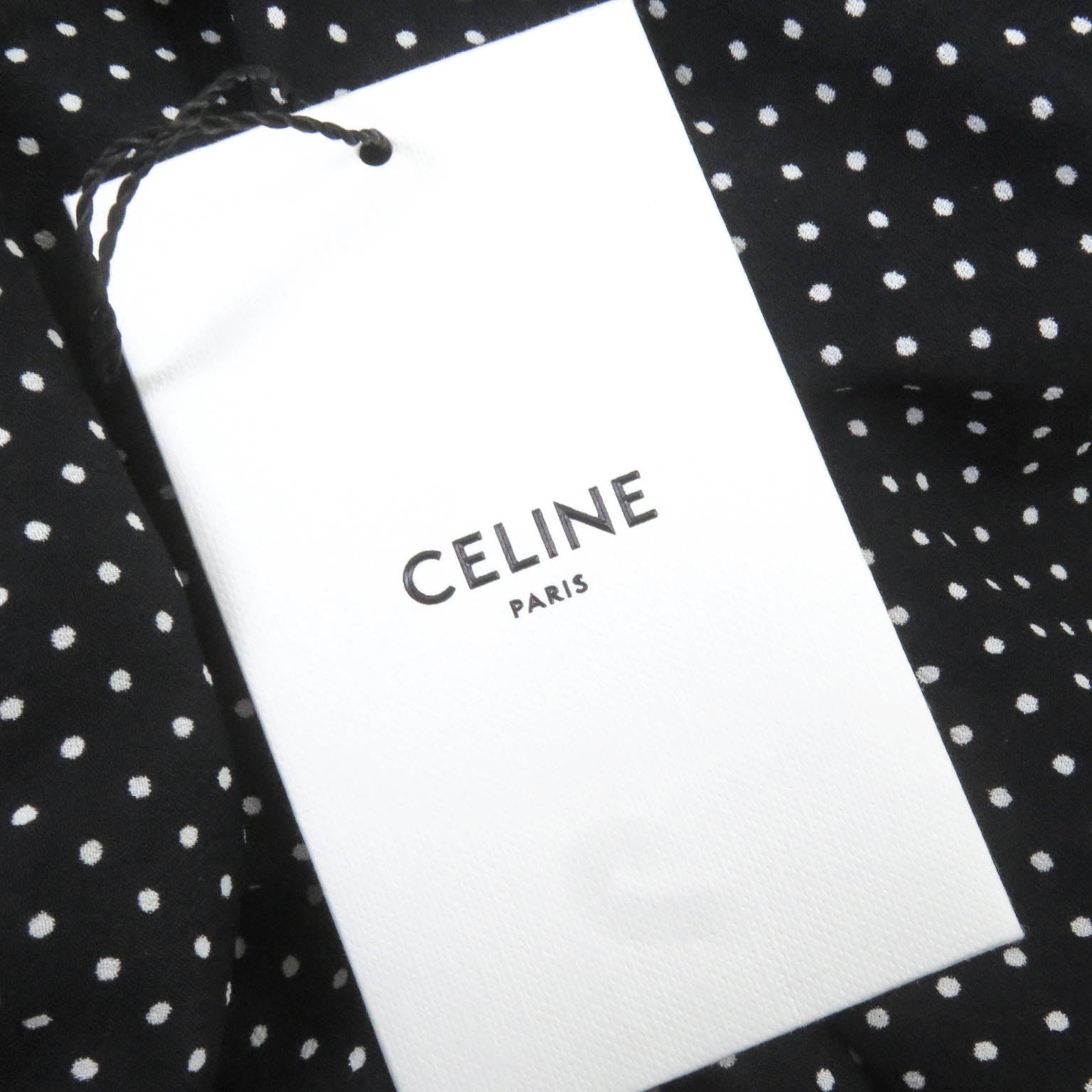 Celine Rayon Dot Pattern Long Sleeve Blouse