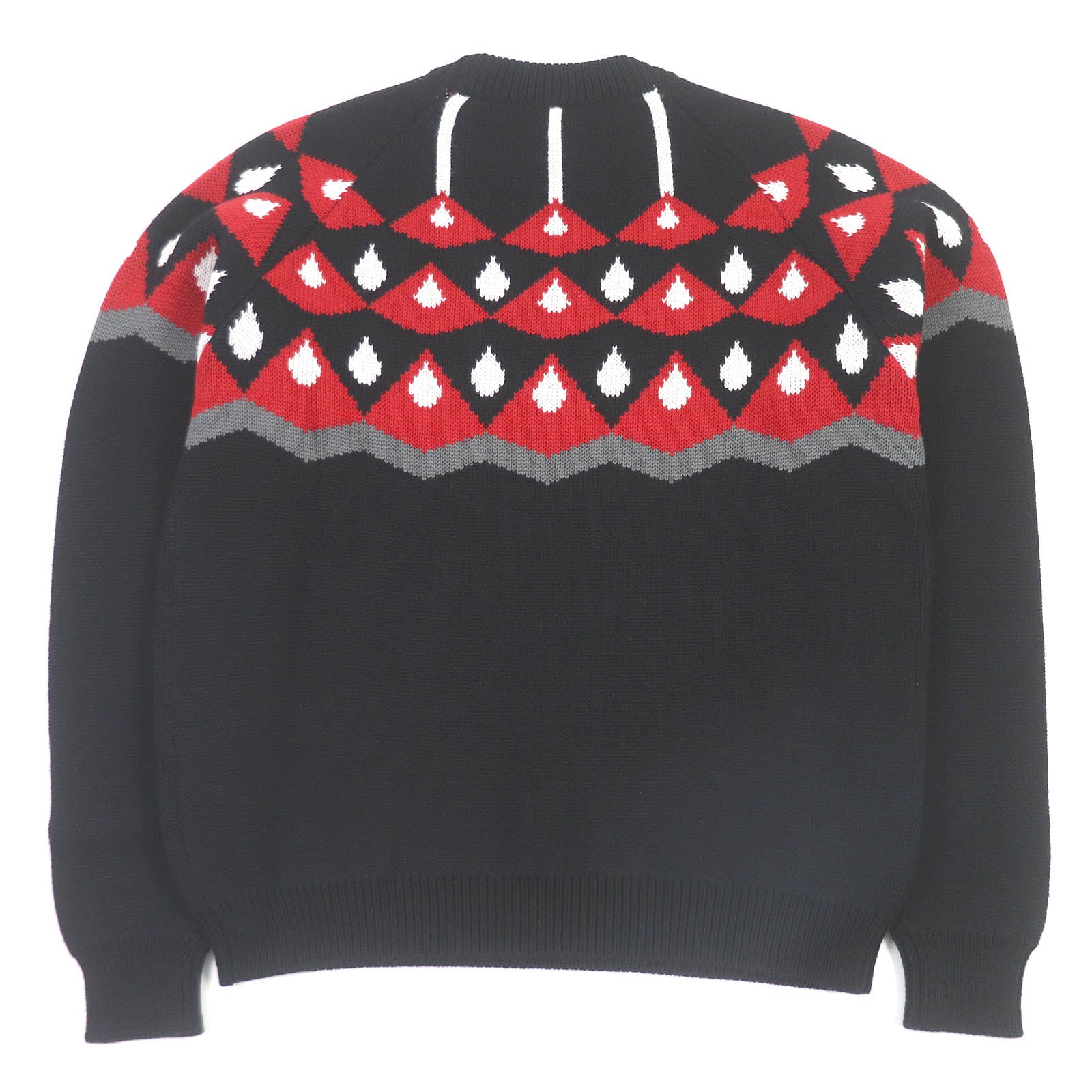 Prada Virgin Wool Print Jacquard Knit Sweater