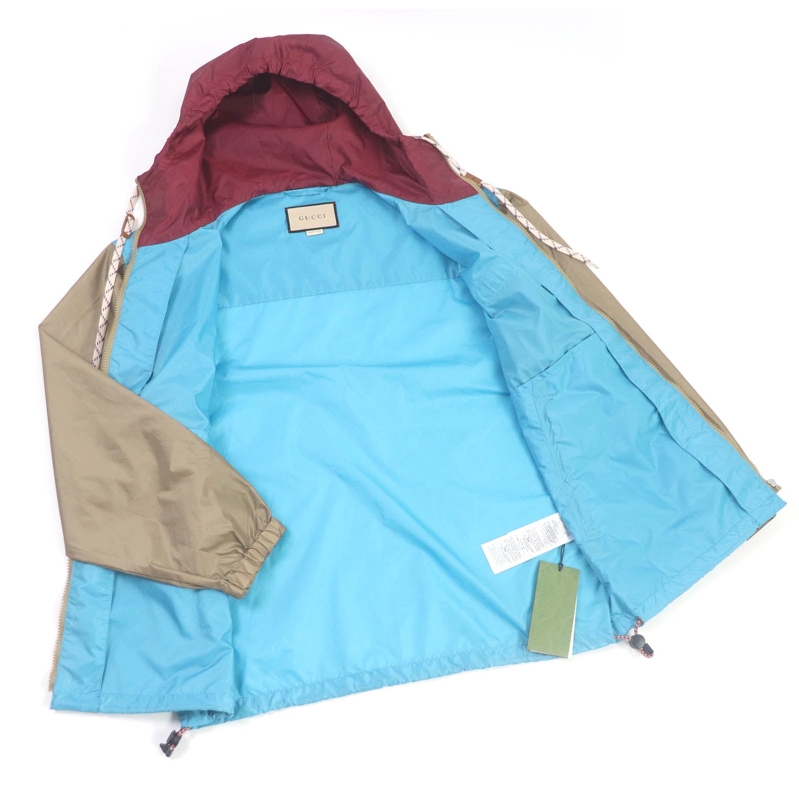 Gucci Nylon Hooded Mountain Parka Blue 42