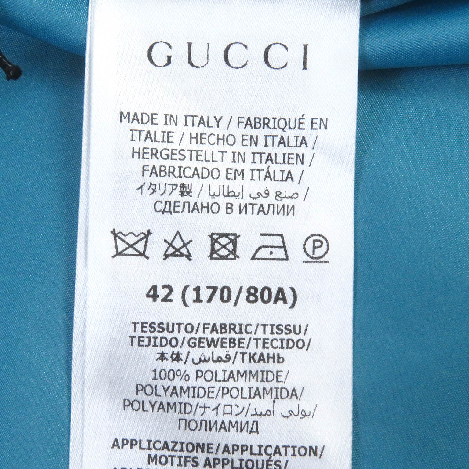 Gucci Nylon Hooded Mountain Parka Blue 42