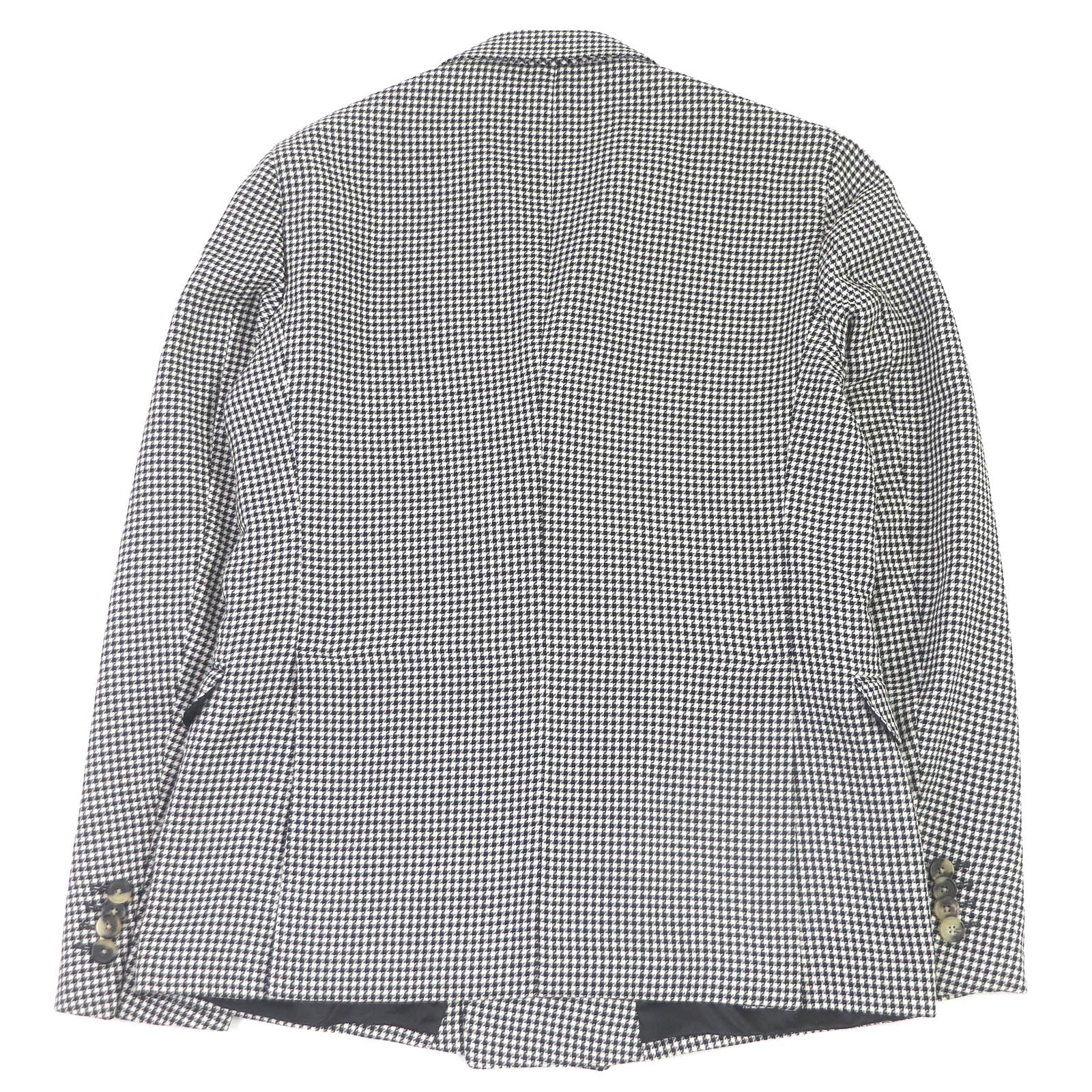 Loewe Wool Silk Check Double Breasted Jacket