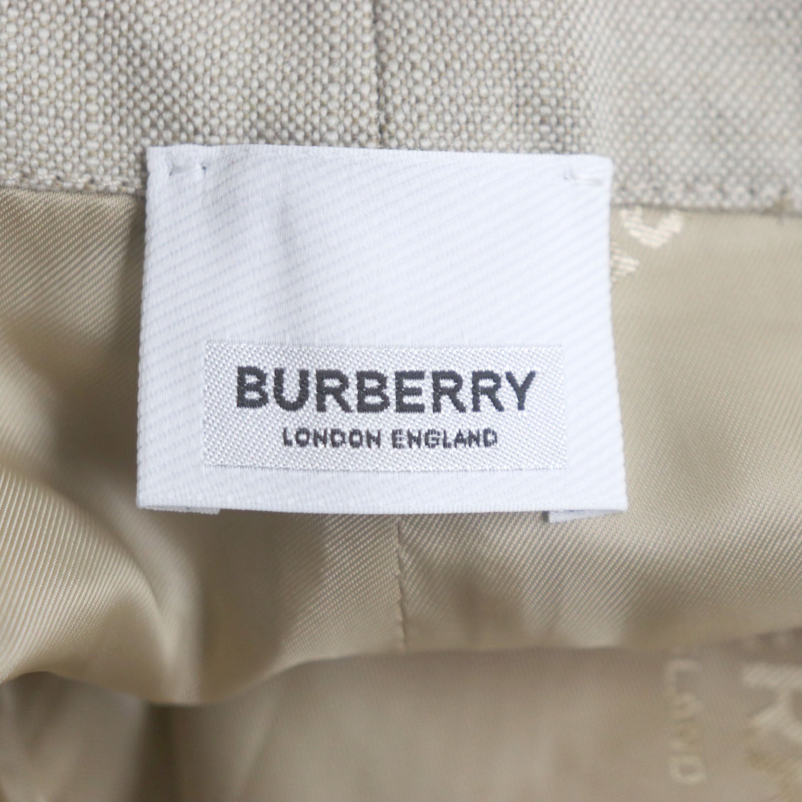 Burberry Wool Logo Button Shorts Beige 56