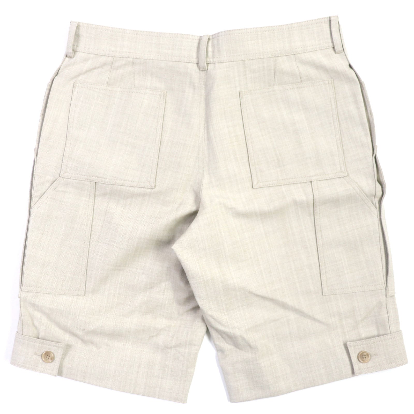 Burberry Wool Logo Button Shorts Beige 56