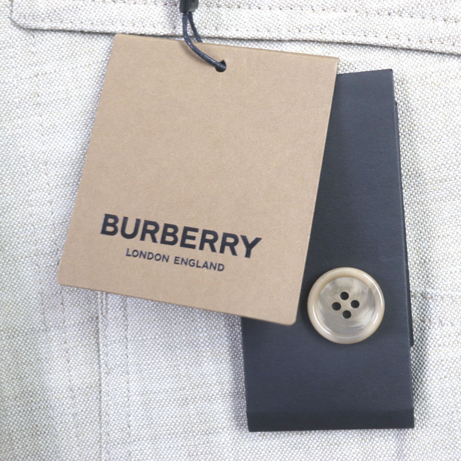 Burberry Wool Logo Button Shorts Beige 56