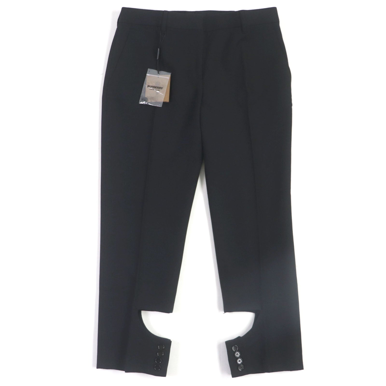 Burberry Wool Logo Button Pants Black 42