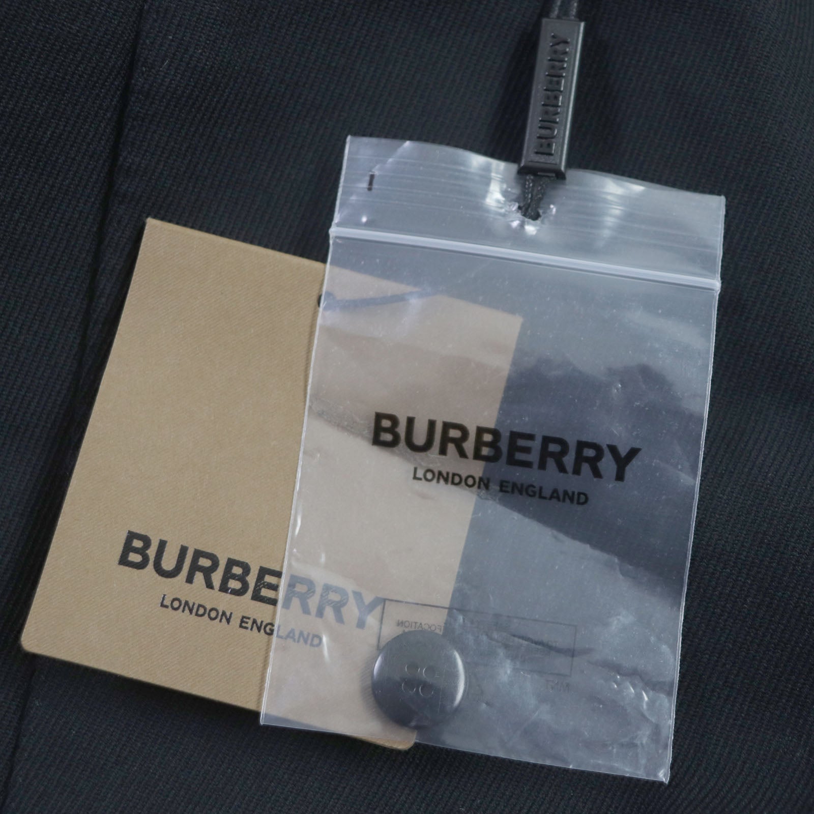 Burberry Wool Logo Button Pants Black 42