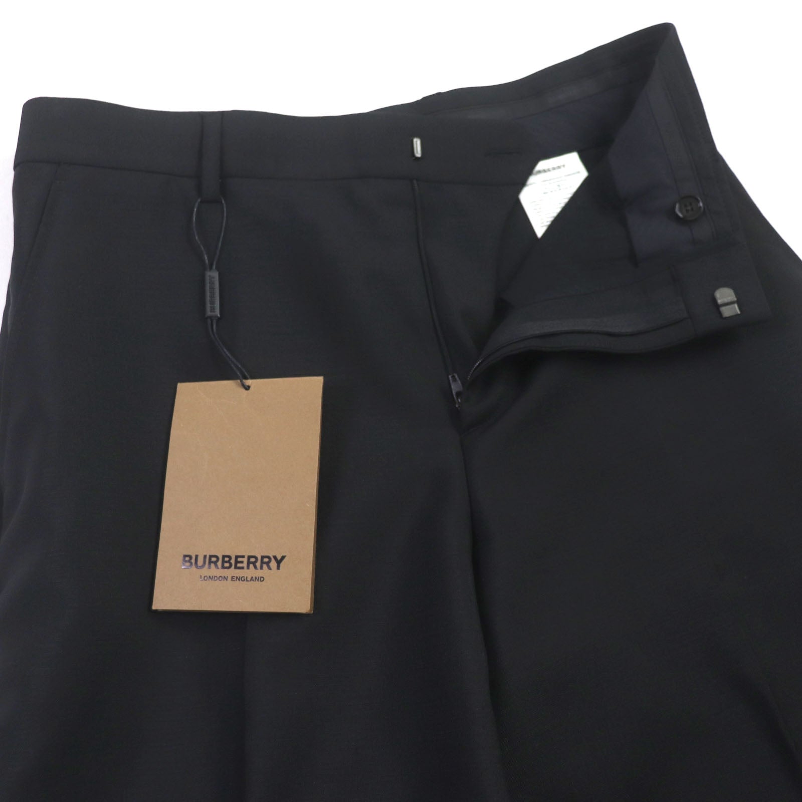 Burberry Mohair Wool Pants Black 46