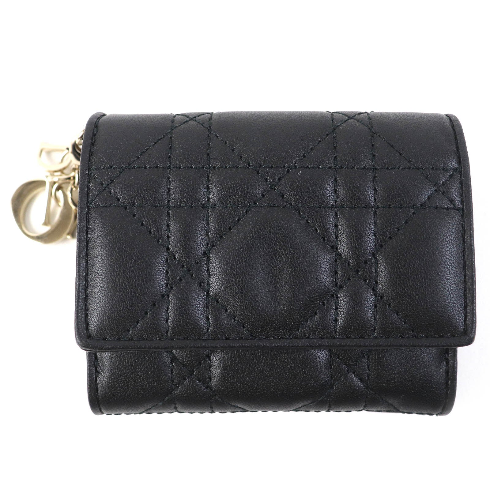 Dior Lady Dior Canage Lotus Leather Wallet