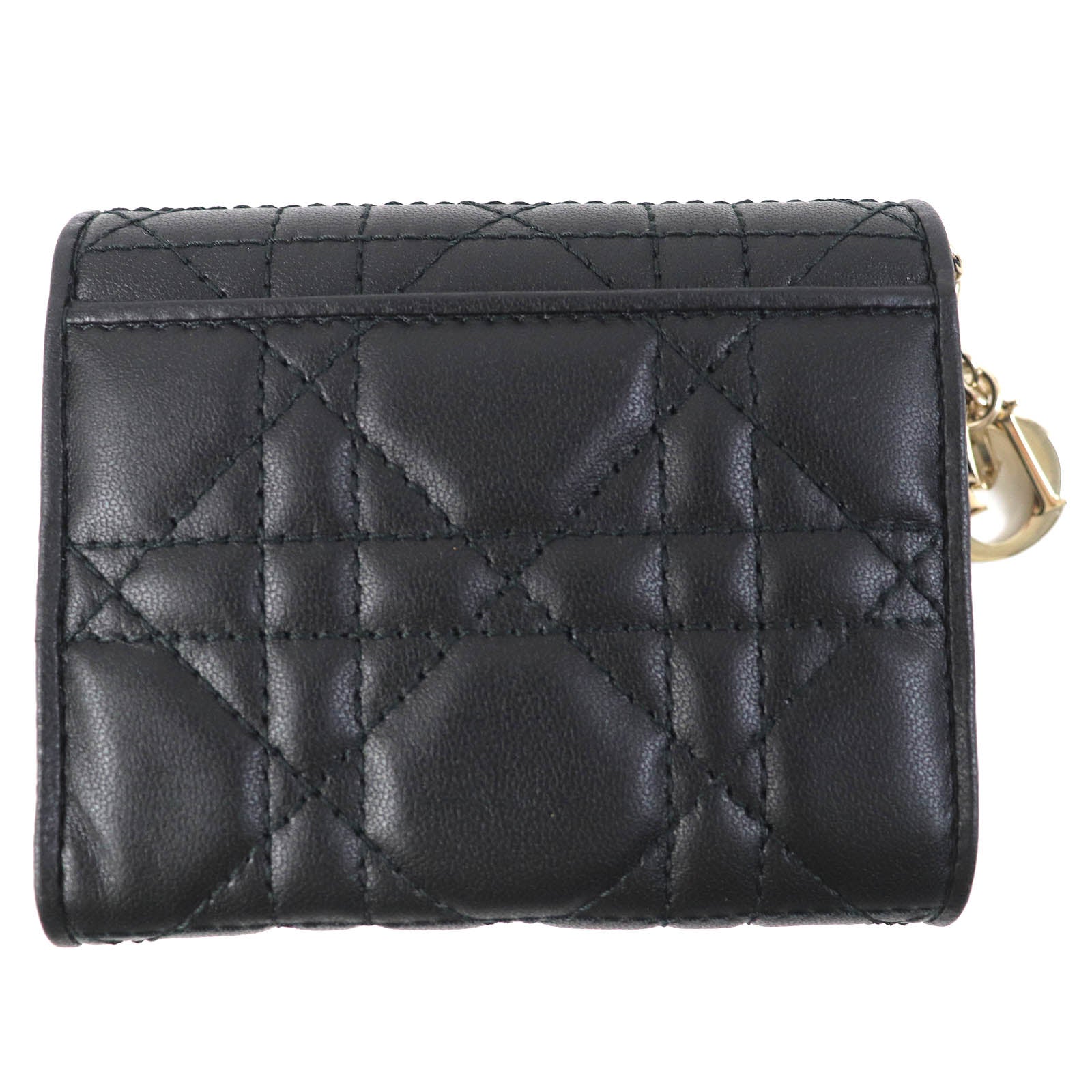 Dior Lady Dior Canage Lotus Leather Wallet