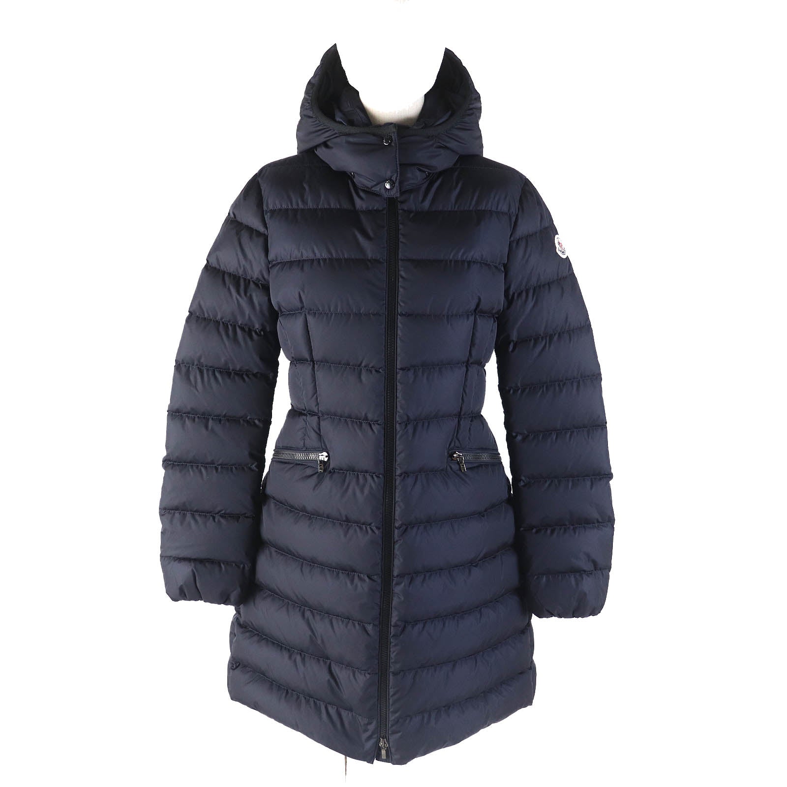 Moncler CHARPAL Nylon Hooded Down Coat Kids 14A Navy