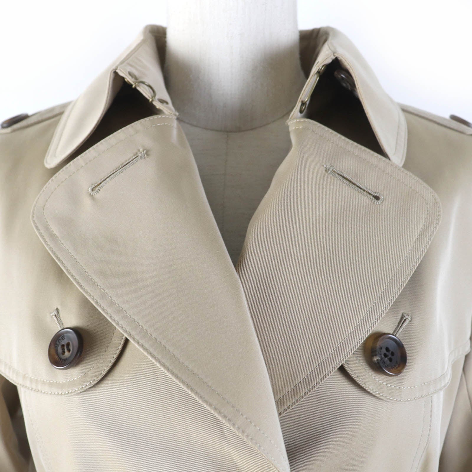 Burberry Cotton Trench Coat Beige 40 Women