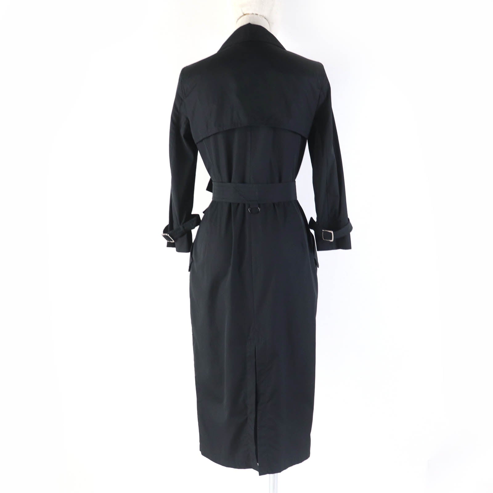 Max Mara Cotton Trench Coat Black Women