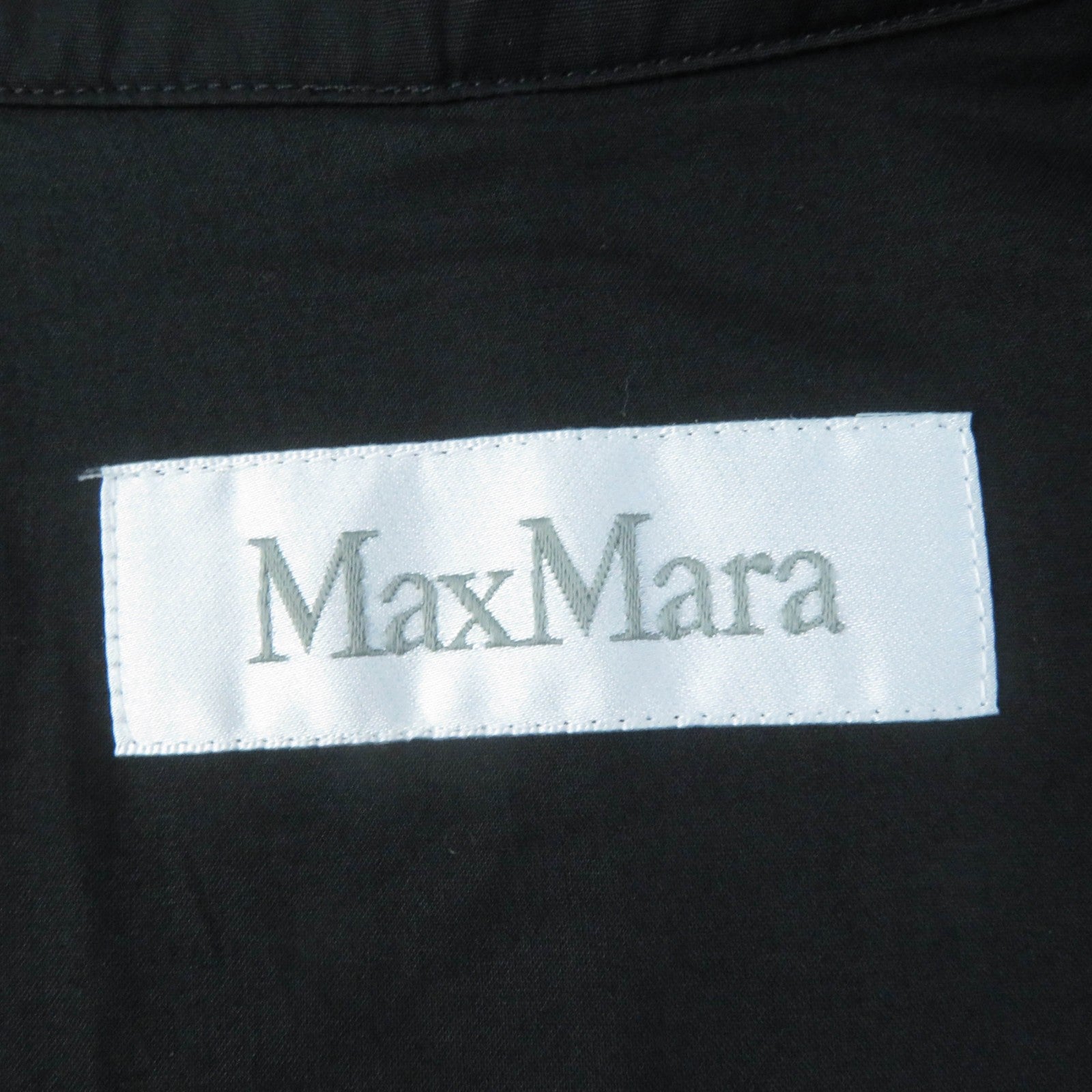 Max Mara Cotton Trench Coat Black Women