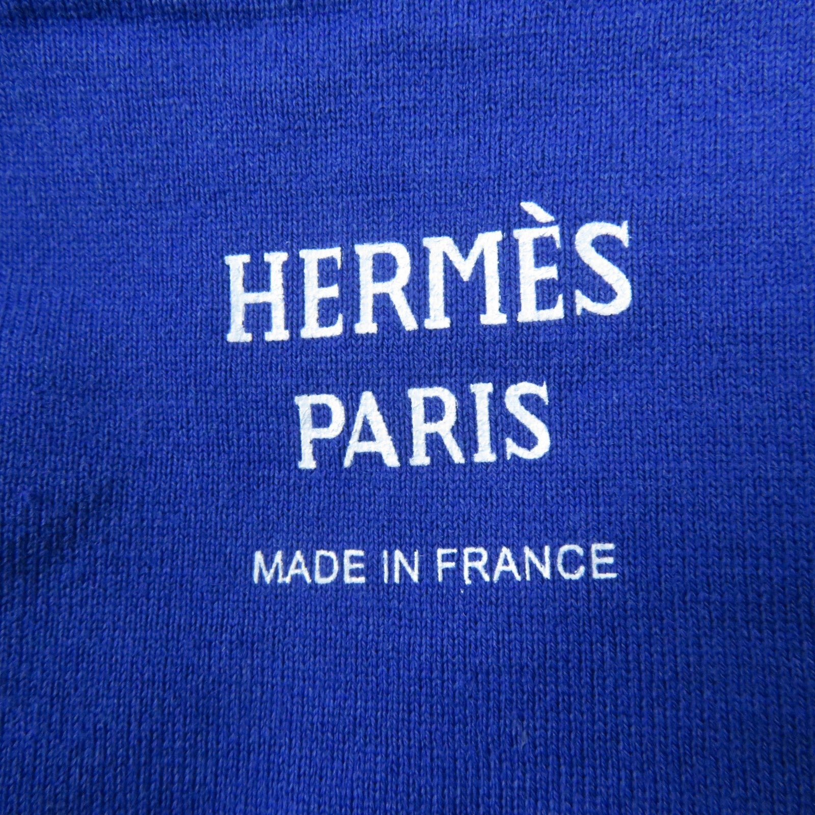 Hermes H Embroidered Pocket T-Shirt Blue 38