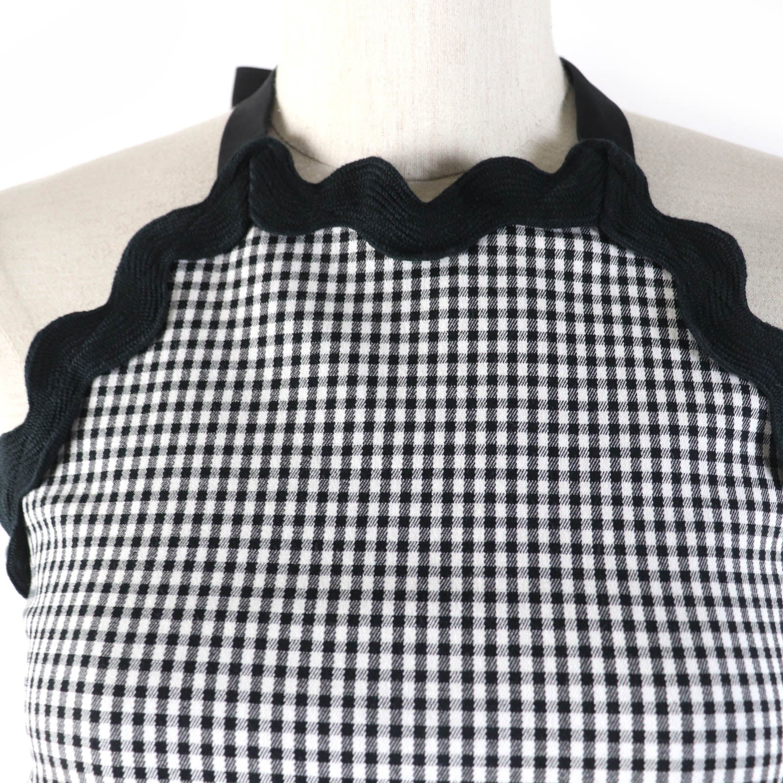 Miu Miu Gingham Check Halter Neck Dress