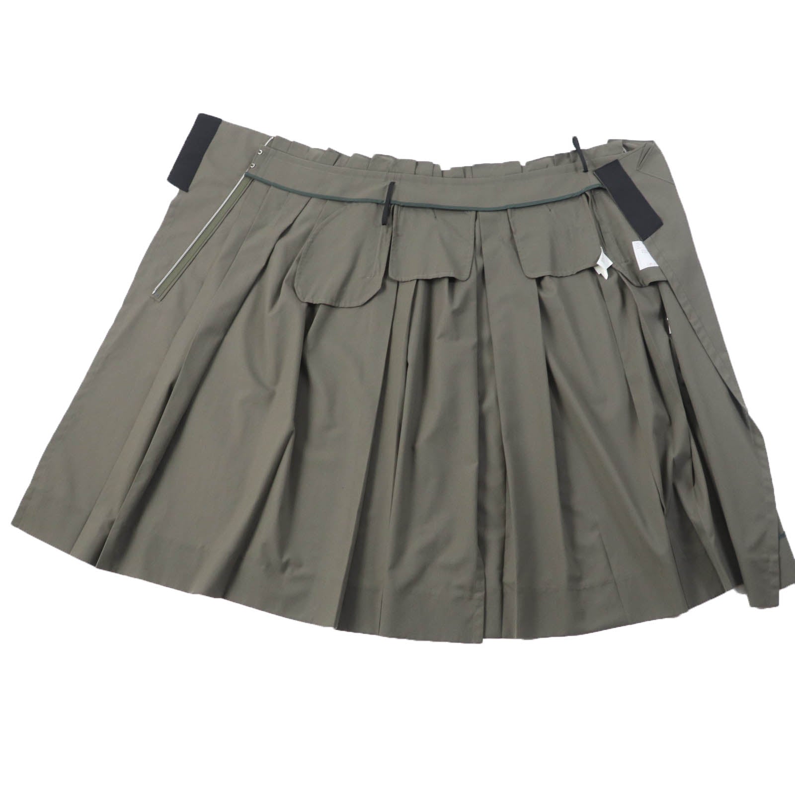 Sacai Polyester Wool Skirt Khaki Women